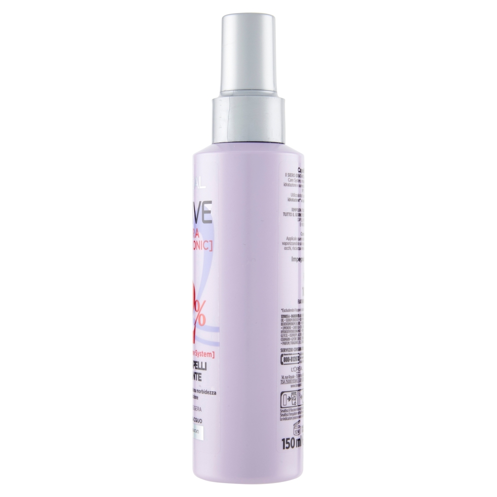 L'Oréal Paris Siero Spray per Capelli Hydra Hyaluronic Senza Risciacquo 150 ml
